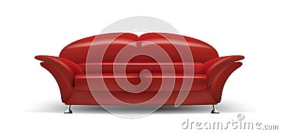 Red couch Vector Illustration