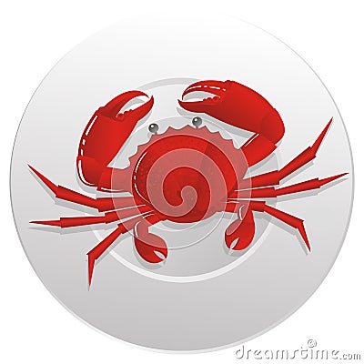 Red crab Vector Illustration