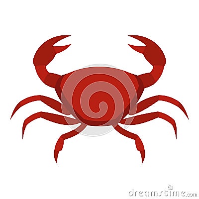 Red crab icon isolated Vector Illustration
