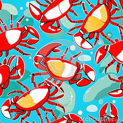 red crabs, AI-Generatet Stock Photo