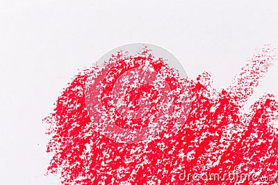 Red crayon draw Stock Photo