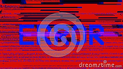 Red Critical Error Message Flashing on Screen Glitch, Computer Hacking ...