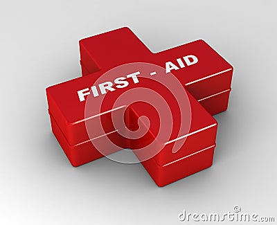 Red cross first aid case Editorial Stock Photo