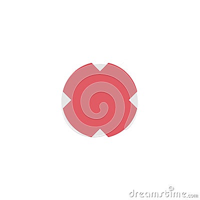 Red cross icon. Symbol No or X button for correct, vote, check, not approved, error, wrong and failed decision. Stock Vector Illustration
