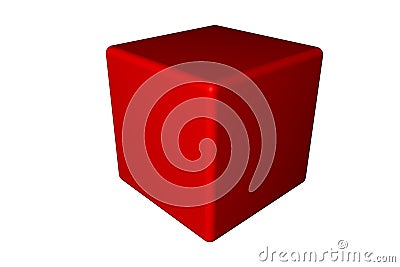 Red cube Stock Photo