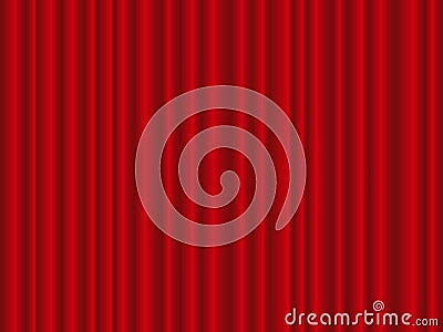 Red curtain Vector Illustration