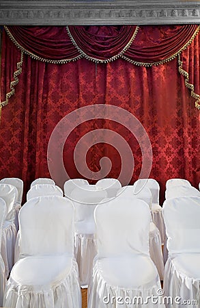 Red curtain Stock Photo