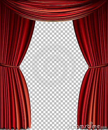 Red curtain Vector Illustration