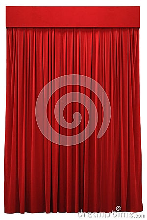 Red Curtain Stock Photo