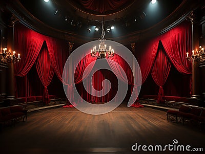 red curtain Stock Photo