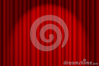 Red Curtain on stage Stock Photo