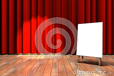 Red curtain stage Stock Photo