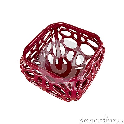 Red 3d photorealistic abstract vase Stock Photo