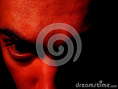 Red davil face Stock Photo