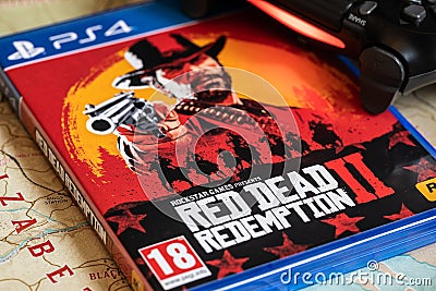 Red Dead Redemption 2 game release on October 26,2018 Editorial Stock Photo