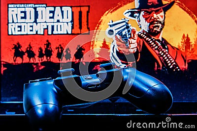 Red dead Redemption 2 video game Editorial Stock Photo