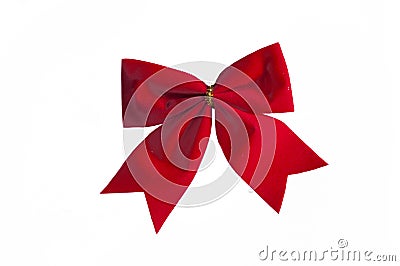 Red decorative bow Stock Photo