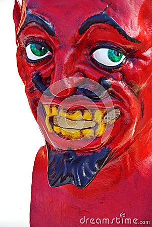 Red Demon Mask Stock Photo