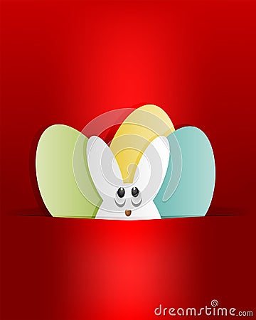 Red design, Easter Bunny Vector Illustration