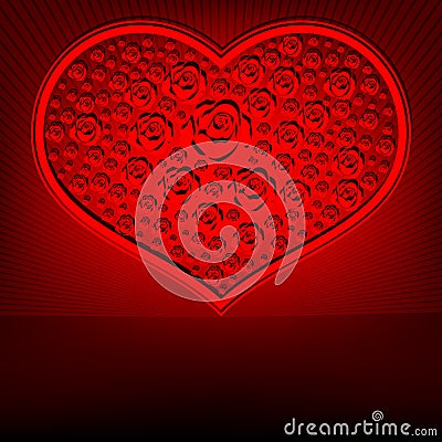 Red design heart Vector Illustration