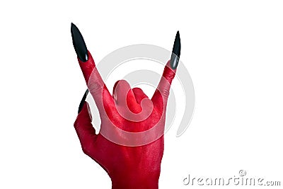 Red devilÂ´s hand 3 Stock Photo