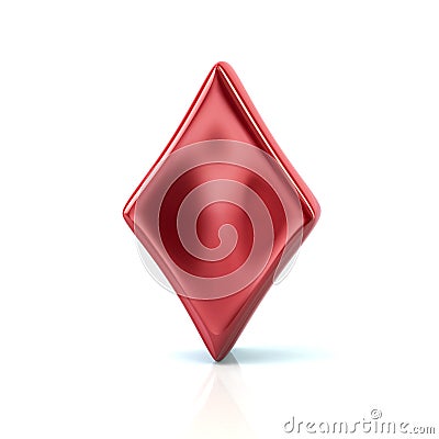 Red diamond card achievers symbol Cartoon Illustration