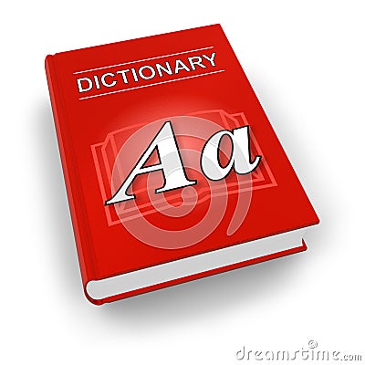 Red dictionary Stock Photo