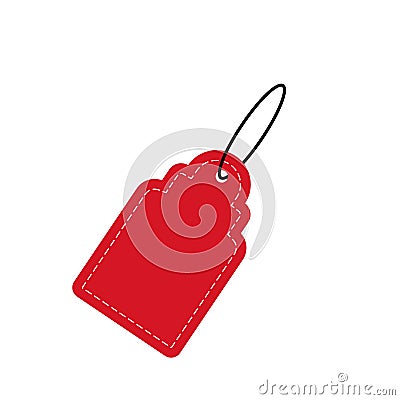 Red Discount Tag for sale promotion Vector Illustration