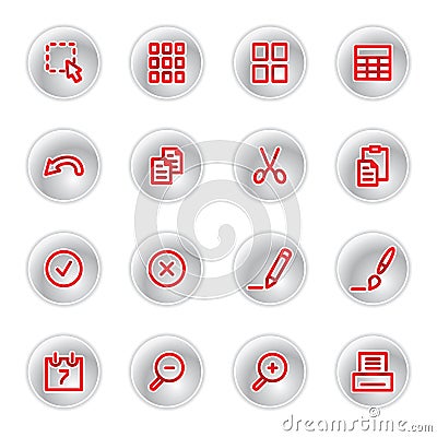 Red document icons Vector Illustration