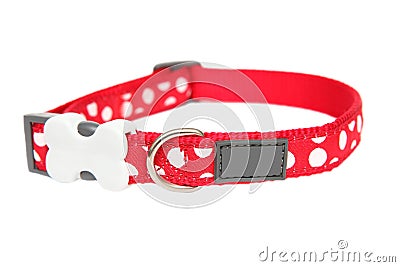 Red dog collar Stock Photo