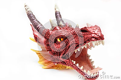 Red Dragon Head Stock Photo