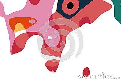 Red dynamic background. Abstract vector.Digital curve design. 2D rendering digital illustration Vector Illustration