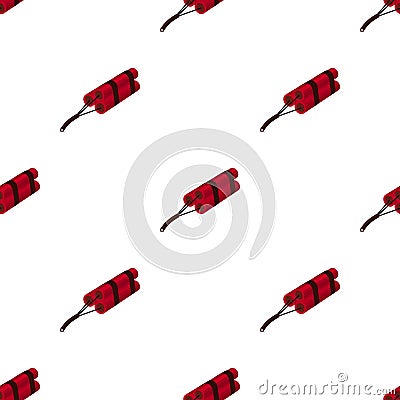 Red dynamite in three parts. Vector Illustration