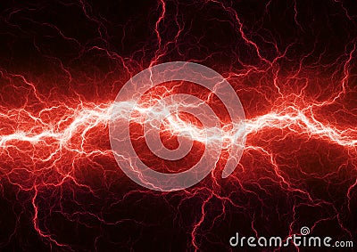 Red electric lighting Stock Photo