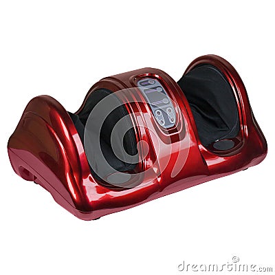 Red electric vibrating feet massager Stock Photo