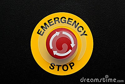 Red emergency button Stock Photo