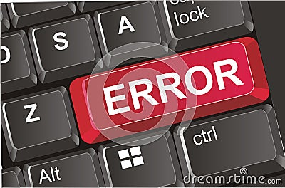 Red error button Editorial Stock Photo