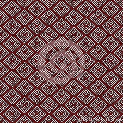 Red ethnic russian seamless pattern Vector Illustration