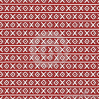 Red ethnic russian seamless pattern Vector Illustration