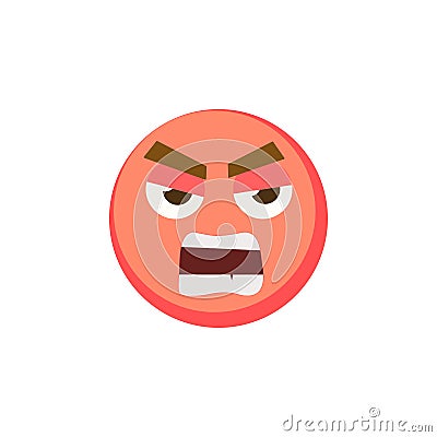 Yellow emoji icon for app game, ui or web design template. Vector emotion sign face Vector Illustration