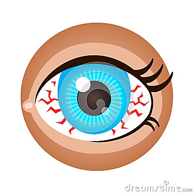 Red eye. Vector Illustration