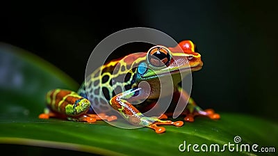 Red eyed tree frog Litoria caerulea generative ai Stock Photo