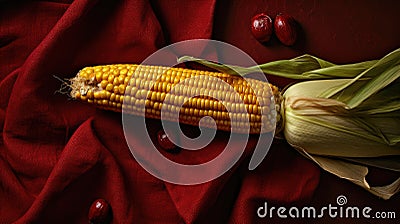 Organic sweetcorn Stock Photo