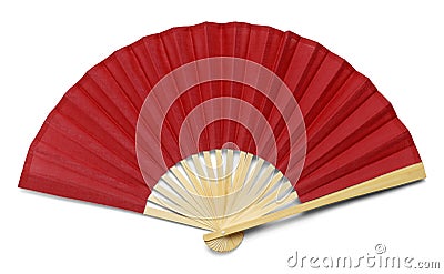 Red Fan Stock Photo