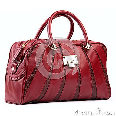 Red female bag Stock Photo