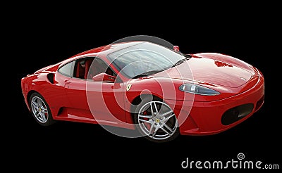 Sports Car Isolated - Red Ferrari F430 Editorial Stock Photo