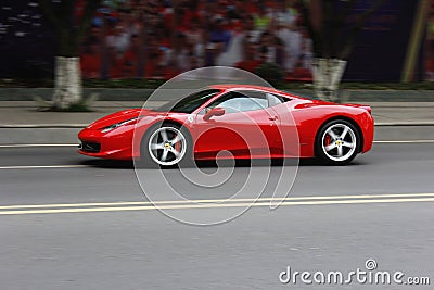 Red Ferrari Editorial Stock Photo