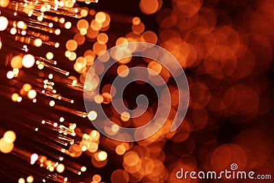 Red fiber optics Stock Photo