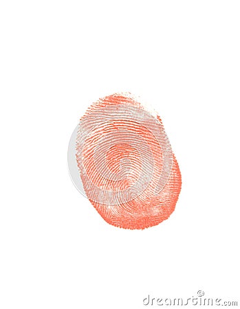 Red finger print Stock Photo