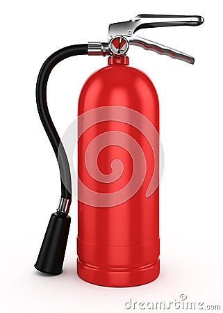 Red fire extinguisher Stock Photo